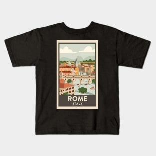 A Vintage Travel Art of Rome - Italy Kids T-Shirt